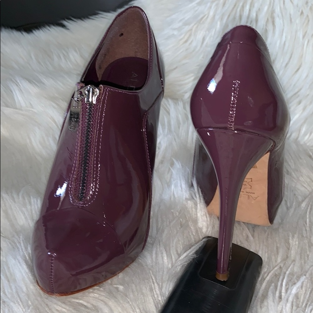 Aldo patent leather ankle heels booties sz 40 - Picture 2 of 6